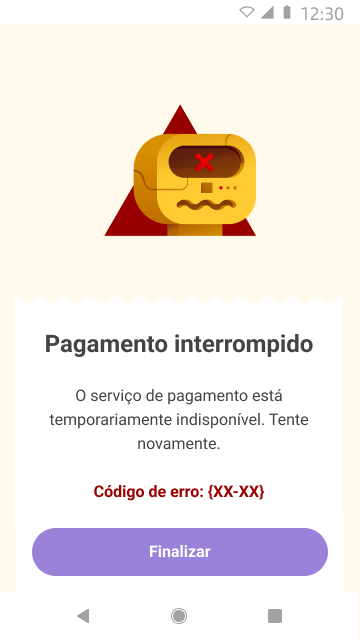 Payment interrupted